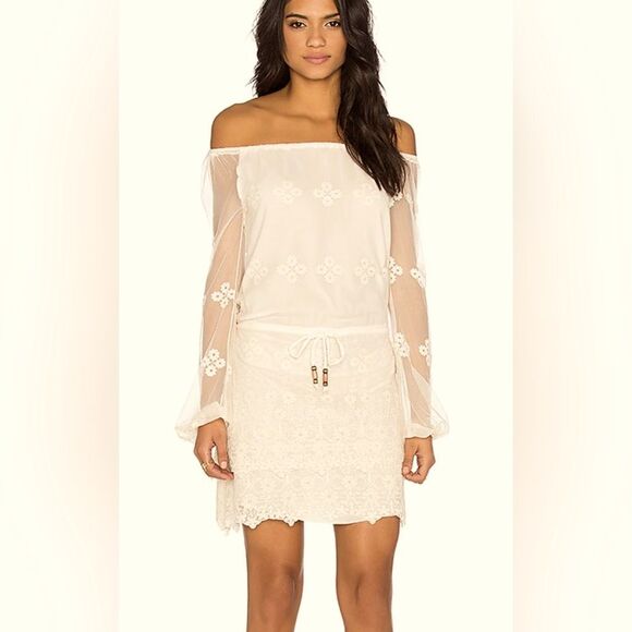 Chaser Dress Off the Shoulder Boho Lace S - Picture 1 of 11